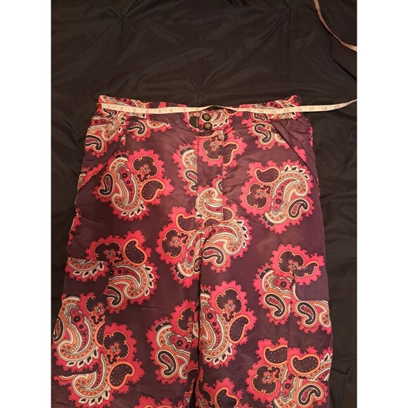 Snozu Glacier Shield Insulation Womens Snow Pants Size M/10 Pink Paisley - Picture 10 of 16